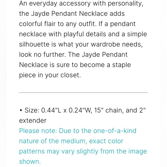 Kendra Scott ‘Jayde’ Necklace w/Kyocera Opal Pendant - Picture 5 of 14